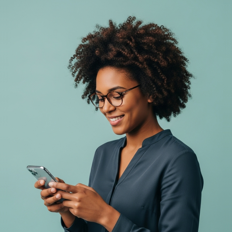 Woman with phone