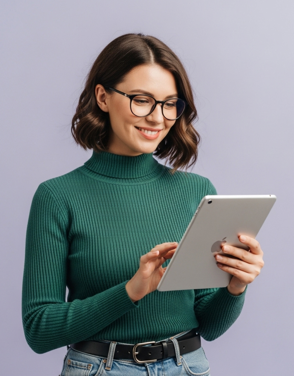 Professional with tablet