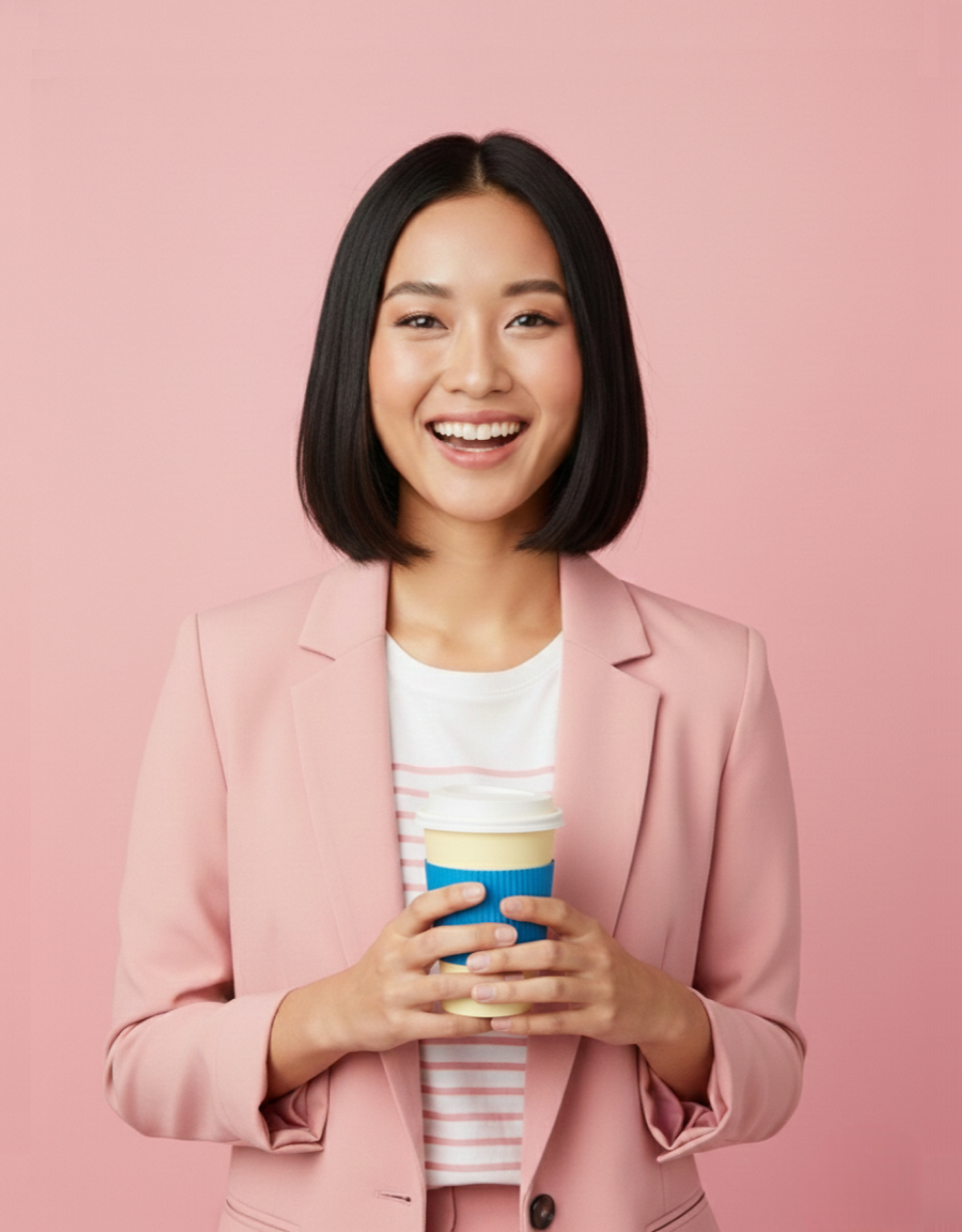 Business woman with coffee